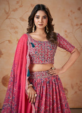 Captivating Pink Colour Lehenga Choli
